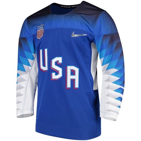 nike us hockey royal 2018 winter olympics replica jersey